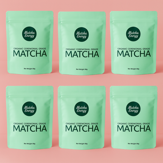 Bundle Pack 50g Pouches x 6 Organic Ceremonial Grade Matcha Powder
No added sugar or fillers